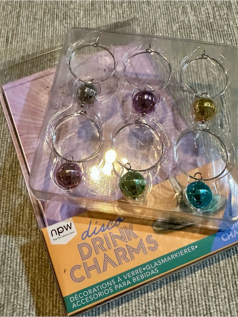 Disco Wine Drink Charms by NPW - Urban Outfitters New